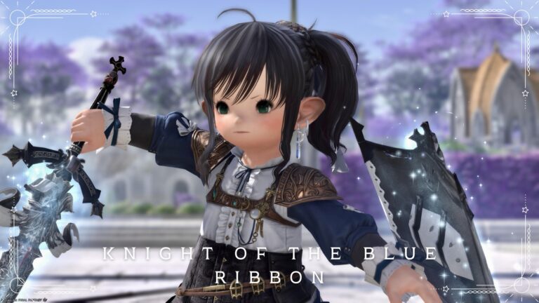 【ミラプリ】「蒼いリボンの騎士様」"ユウェヤーワータ" タンク装備アレンジコーデ ララフェル FF14ブログ Norirow Note 29