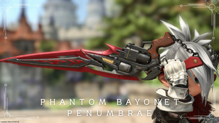 Gunbreaker's Phantom Weapon (PW) Third Form: Glowing Engine Blade "Phantom Gunblade Obscurum" Lalafell FF14 Blog Norirow Note 29