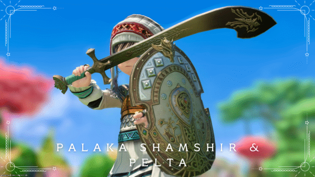 Arabian and cute curved sword and shield, Paladin weapon "Paraka Shamshir & Pelta" Lalafell FF14 Blog Norirow Note 10