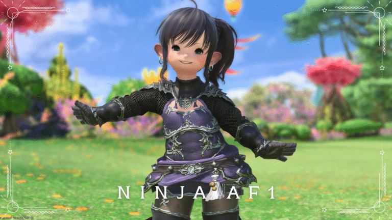 Ninja AF1 Gear, Fuuma Kunoichi Costume "Ninja" (Lalafell Female Ver.) Lalafell FF14 Blog Norirow Note 40
