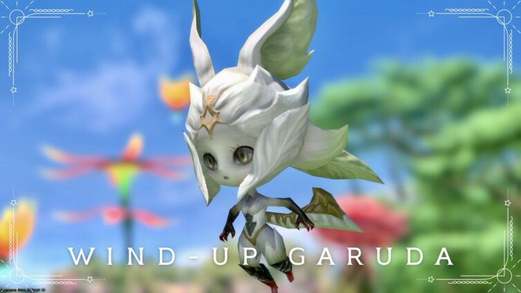 "Wind-up Garuda" is a cute Garuda-chan minion that sits on your head Lalafell FF14 Blog Norirow Note 20