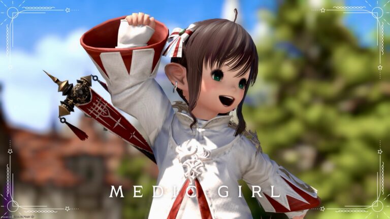 【ミラプリ】「戦場の衛生兵の女の子」サンドリア “リボン” アレンジコーデ ララフェル FF14ブログ Norirow Note 36