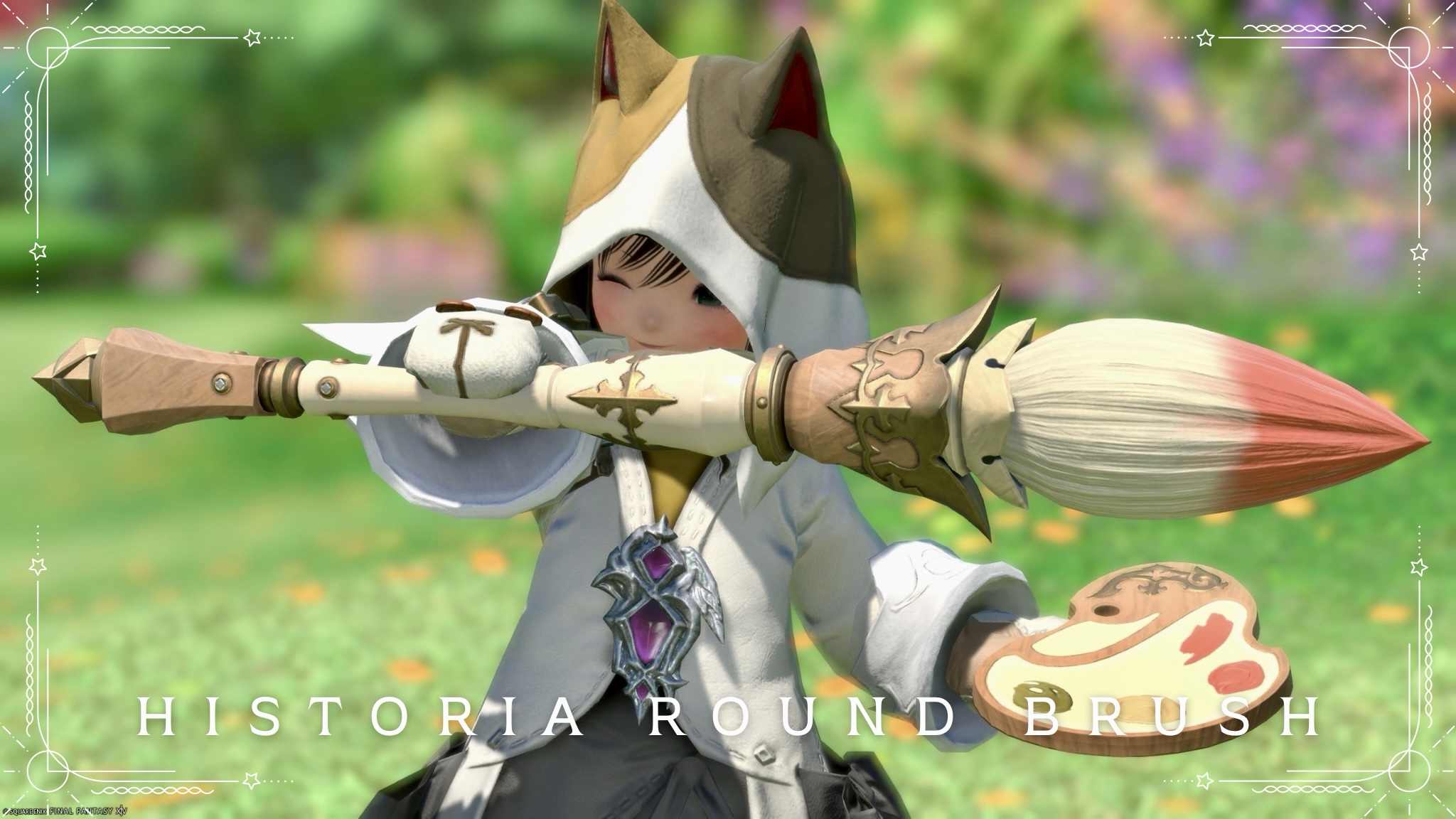 Pictomancer's cute pastel brush "Historia Round Brush" Lalafell FF14 Blog Norirow Note 24