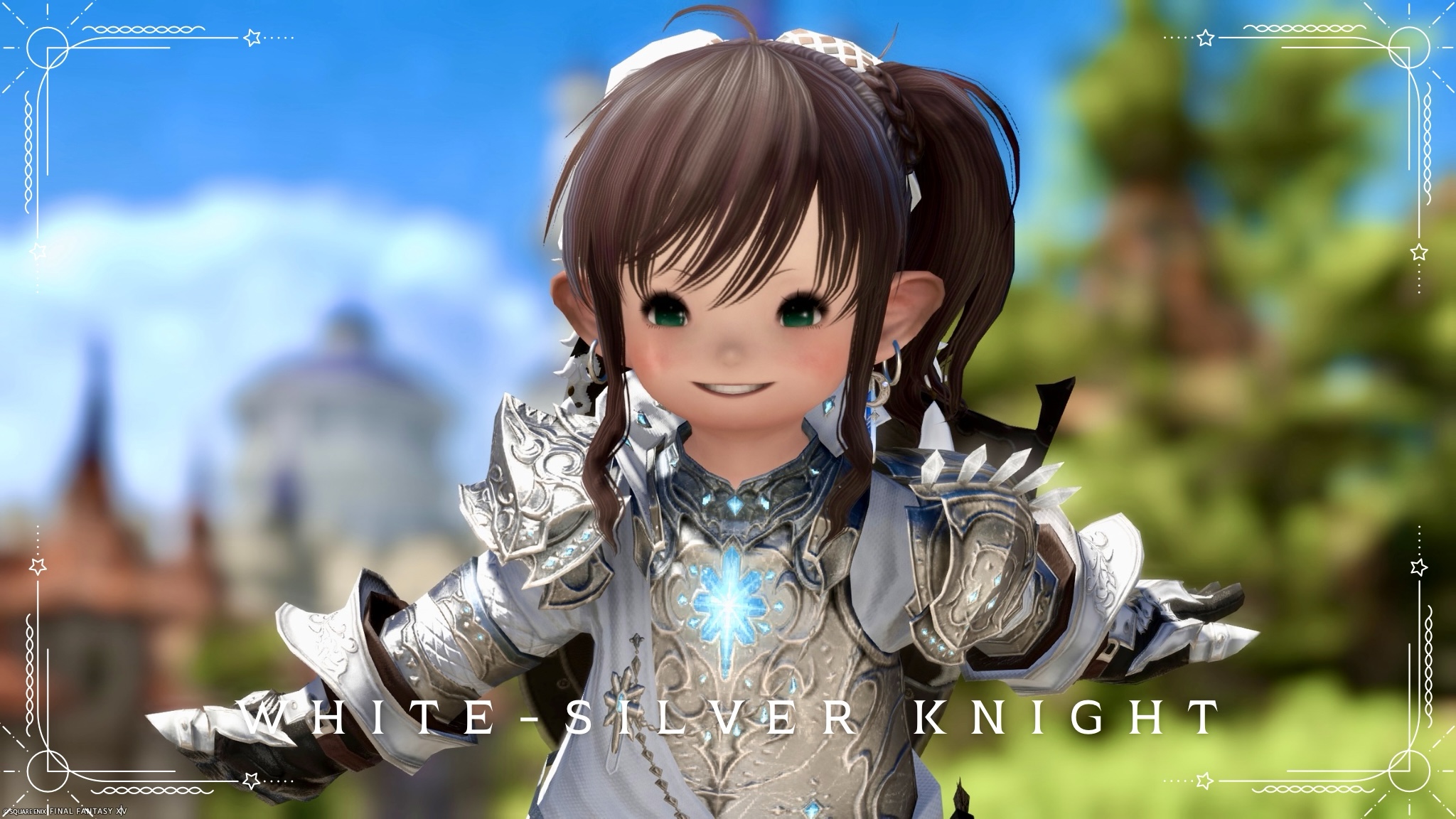 [Glamour] "White-Silver Knight" Euphrosyne Armor Arrangement Tank Outfit Lalafell FF14 Blog Norirow Note 24