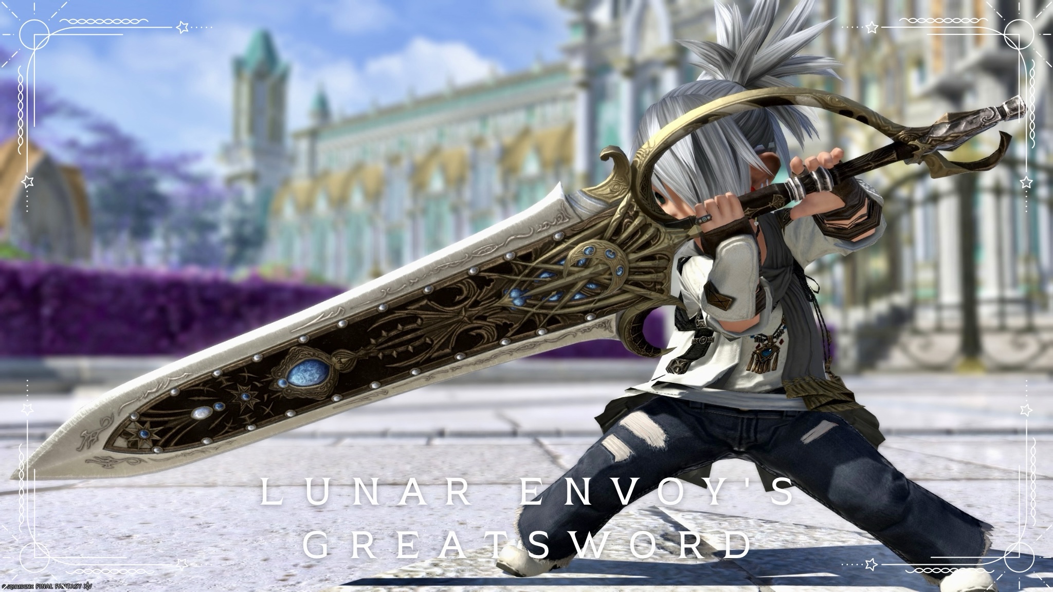 [Glamour] "White-Silver Knight" Euphrosyne Armor Arrangement Tank Outfit Lalafell FF14 Blog Norirow Note 41