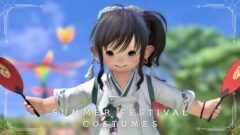 【ミラプリ】夏祭り用「浴衣風コーデ」姫君水干衣装アレンジ ララフェル FF14ブログ Norirow Note 44