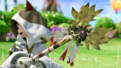 Yellow-leaf Sakaki sacred shrine maiden cane, White Mage weapon "Rakshasa Cane" Lalafell FF14 Blog Norirow Note 46