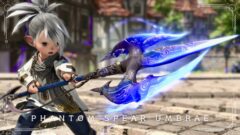The Dragoon's Phantom Weapon (PW) second form: The Shining Water Dragon God's Spear "Phantom Spear Umbrae" Lalafell FF14 Blog Norirow Note 49