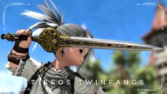 Golden lotus flower dual-wielding sword, Viper weapon "Ktiseos Twinfangs" Lalafell FF14 Blog Norirow Note 44