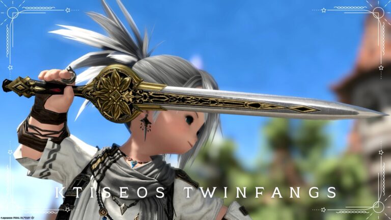 黄金に輝く蓮の花の二刀流剣・ヴァイパー武器『キティセオス・ツインファング』 ララフェル FF14ブログ Norirow Note 43