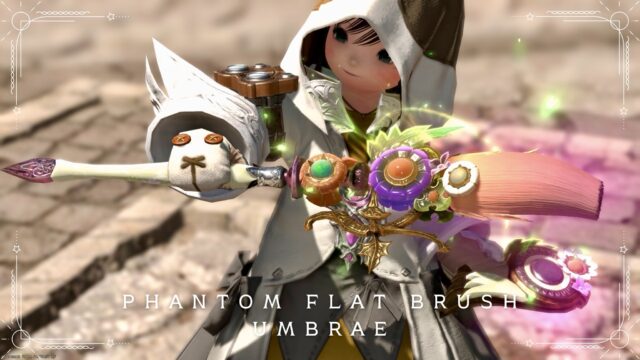 Pictomancer's Phantom Weapon (PW) Second Form: Glowing Candy Flower Brush "Phantom Flat Brush Umbrae" Lalafell FF14 Blog Norirow Note 15