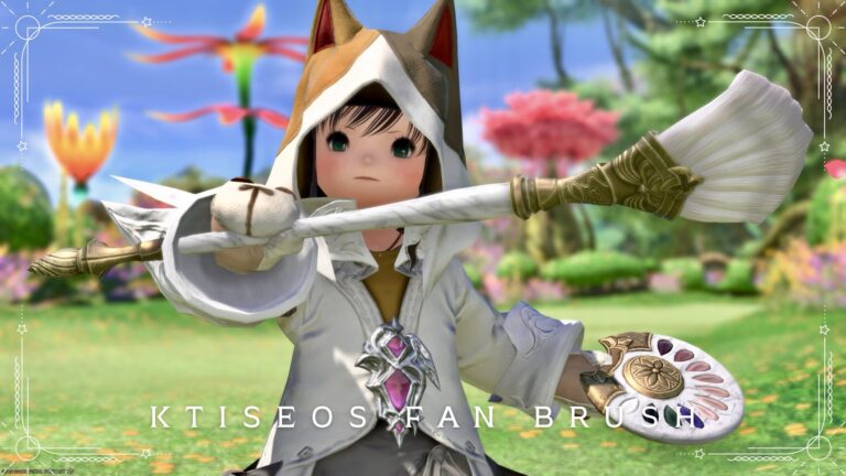高貴でパステルな可愛いメイクブラシ・ピクトマンサー武器『キティセオス・ファンブラシ』 ララフェル FF14ブログ Norirow Note 53