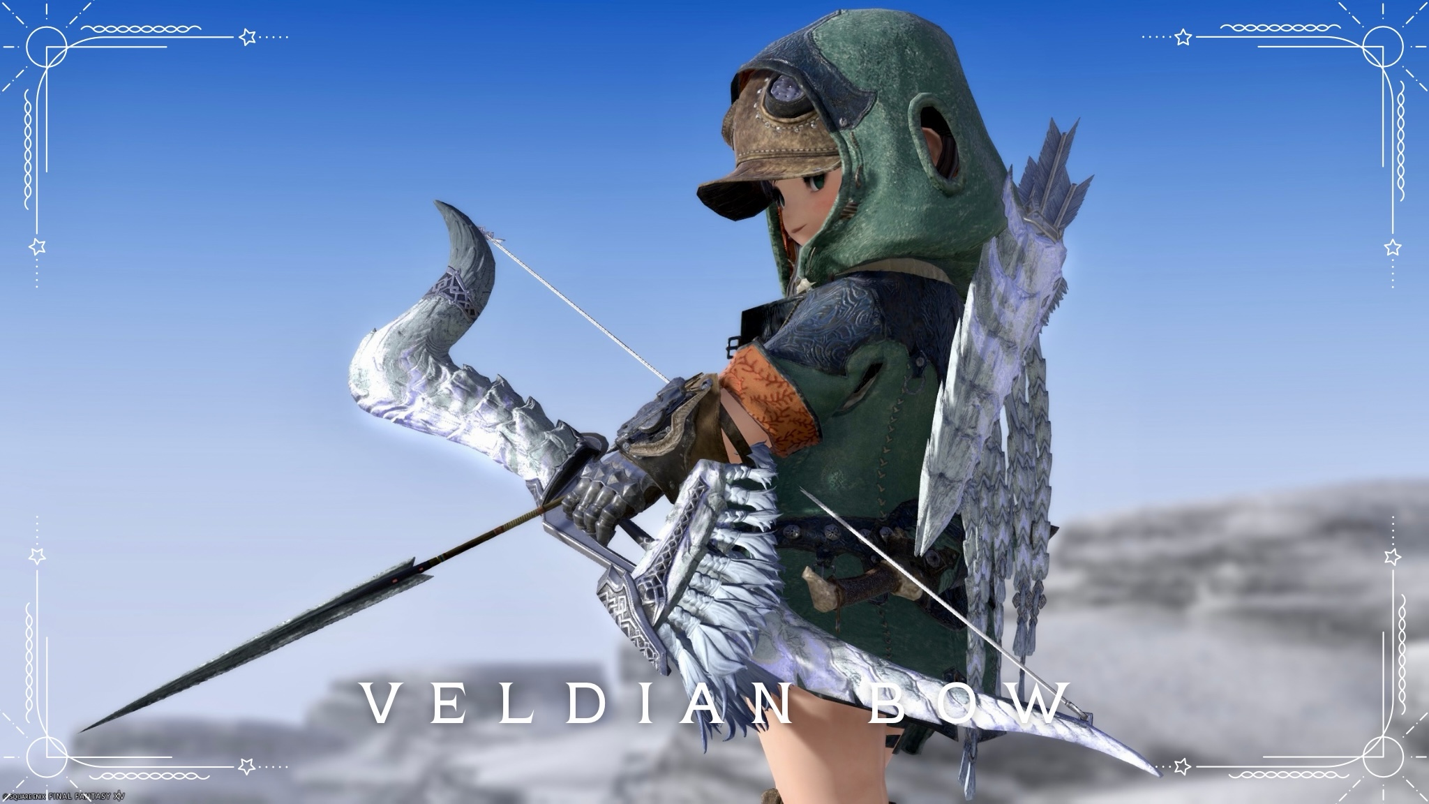 モンハンコラボの弓・白の孤影の吟遊詩人武器『ガルシュボウ』(アルシュベルド狩猟戦) ララフェル FF14ブログ Norirow Note 24