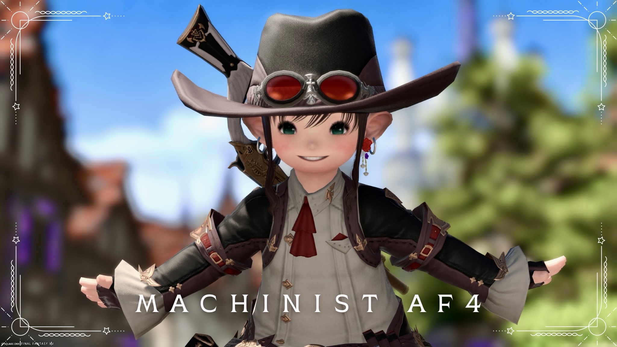 A stylish western-style Machinist AF4 gear, "Gunslinger" (Lalafell Female Ver.) Lalafell FF14 Blog Norirow Note 24