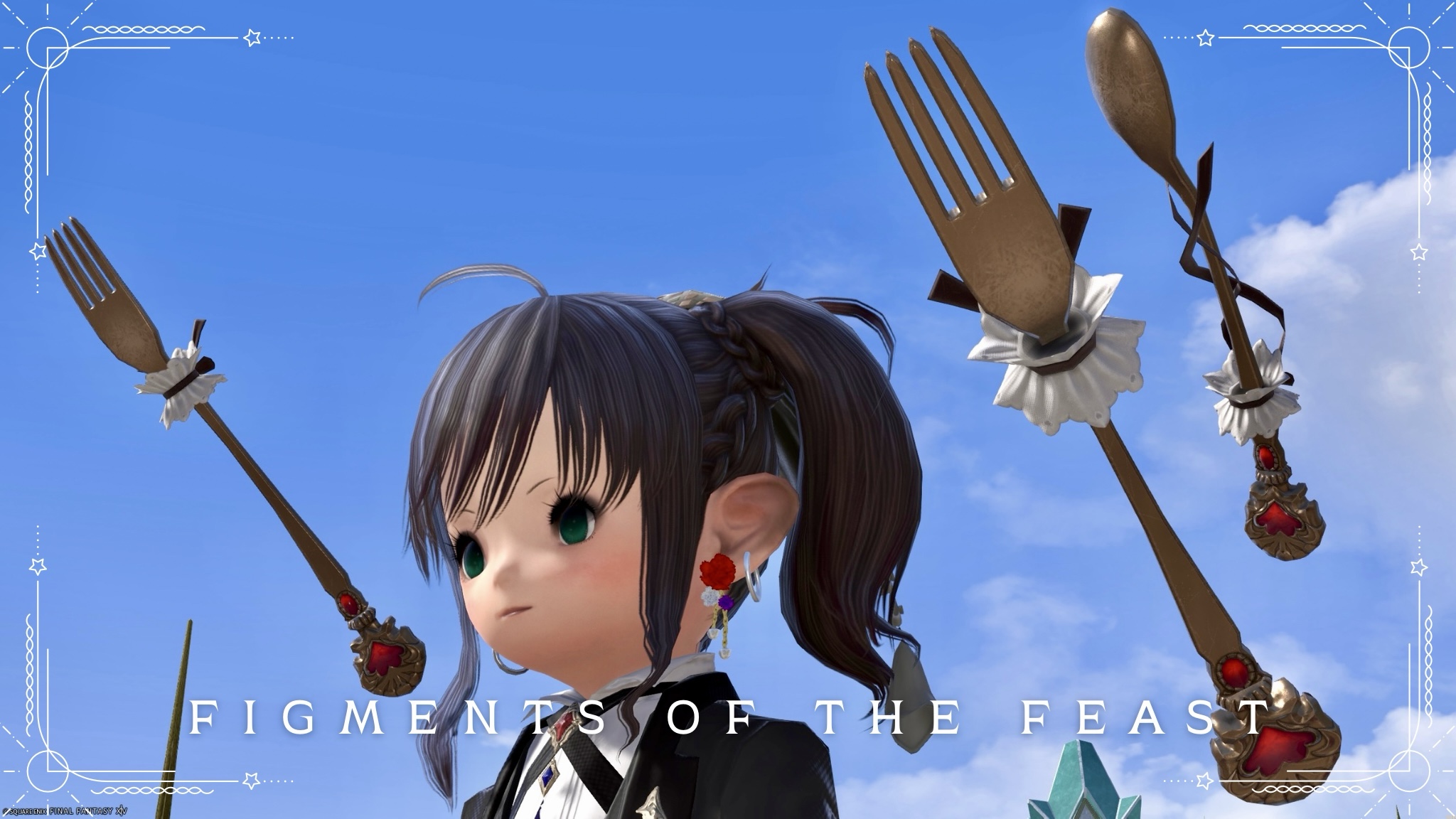 可愛いフォーク・ナイフ・スプーンなブロンズ食器の賢者武器『ドリーム・オブ・フィースト』 ララフェル FF14ブログ Norirow Note 24