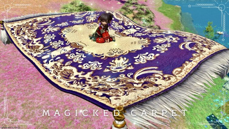 可愛いキャラ絵たちの空飛ぶ「魔法の絨毯」マウント『マジックカーペット』 ララフェル FF14ブログ Norirow Note 21