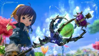 炎が立ち昇る光る竜の眼の杖・黒魔道士のエウレカウェポン第四形態『ピューロスロッド』 ララフェル FF14ブログ Norirow Note 43