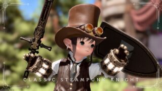 【ミラプリ】「クラシックでスチームパンクな騎士様」コーデ（レンジ×彫金師×錬金術師×学者×ナイトMIX） ララフェル FF14ブログ Norirow Note 37