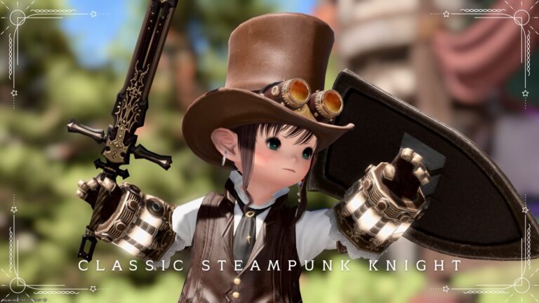 【ミラプリ】「クラシックでスチームパンクな騎士様」コーデ（レンジ×彫金師×錬金術師×学者×ナイトMIX） ララフェル FF14ブログ Norirow Note 57