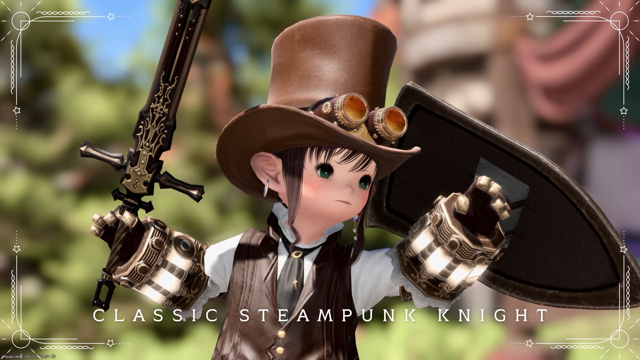 【ミラプリ】「クラシックでスチームパンクな騎士様」コーデ（レンジ×彫金師×錬金術師×学者×ナイトMIX） ララフェル FF14ブログ Norirow Note 24