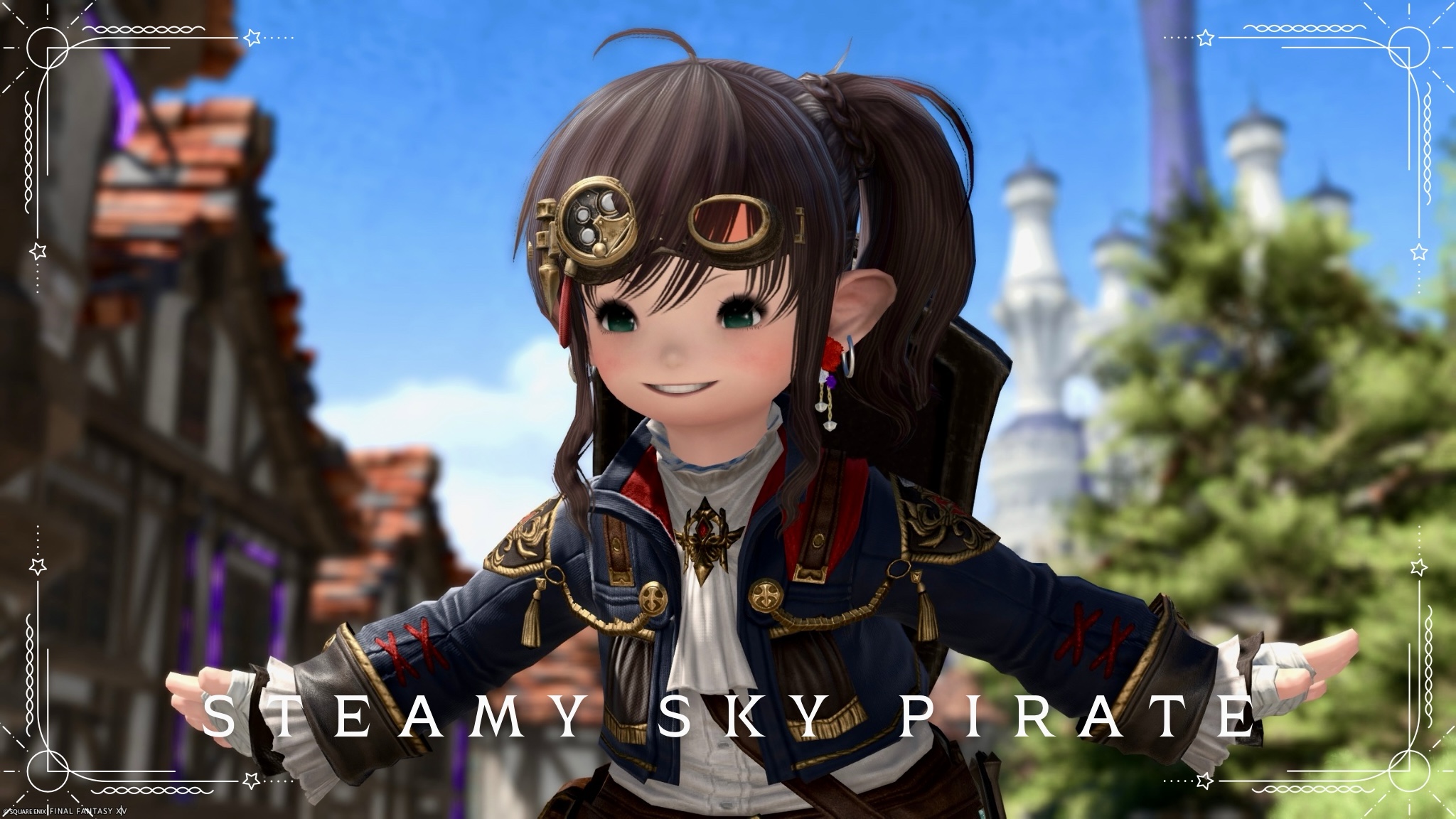 【ミラプリ】「蒸気的な空賊の騎士様」コーデ（学者×機工士×モンク×ナイト ミックスアレンジ） ララフェル FF14ブログ Norirow Note 24