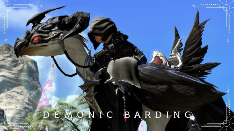 ダークファンタジーな悪魔のマントのチョコボ装甲『デモン・バード』 ララフェル FF14ブログ Norirow Note 24