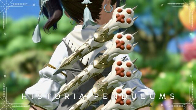The adorable "paw" design of the Sage weapon "Historia Pendulums" Lalafell FF14 Blog Norirow Note 16
