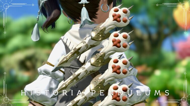 The adorable "paw" design of the Sage weapon "Historia Pendulums" Lalafell FF14 Blog Norirow Note 20