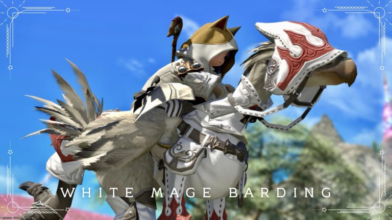 Cute chocobo armor with a white mage hood "White Mage Barding" Lalafell FF14 Blog Norirow Note 30