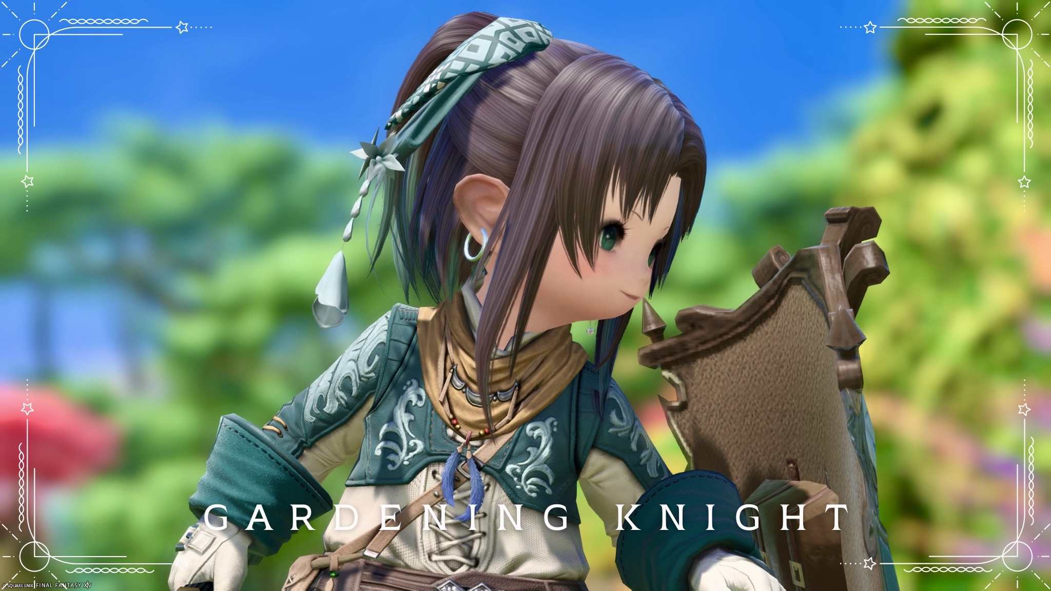 [Glamour] "Cute Gardening Knight?" Outfit (Botanist AF6 Gear Arrangement) Lalafell FF14 Blog Norirow Note 24