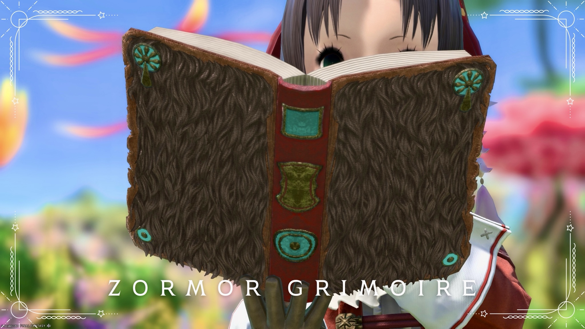 A soft brown book like a fluffy blanket, Summoner weapon "Zormor Grimoire" Lalafell FF14 Blog Norirow Note 24