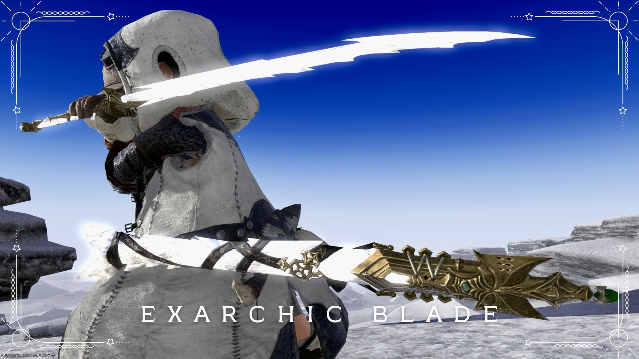 白いクリスタルが輝く天界の刀・侍武器『エクサークブレード』 ララフェル FF14ブログ Norirow Note 24