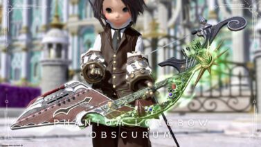 吟遊詩人のファントムウェポン (PW) 第三形態・板チョコのような光る木製弓『ファントムオブスキュラム・ロングボウ』 ララフェル FF14ブログ Norirow Note 21
