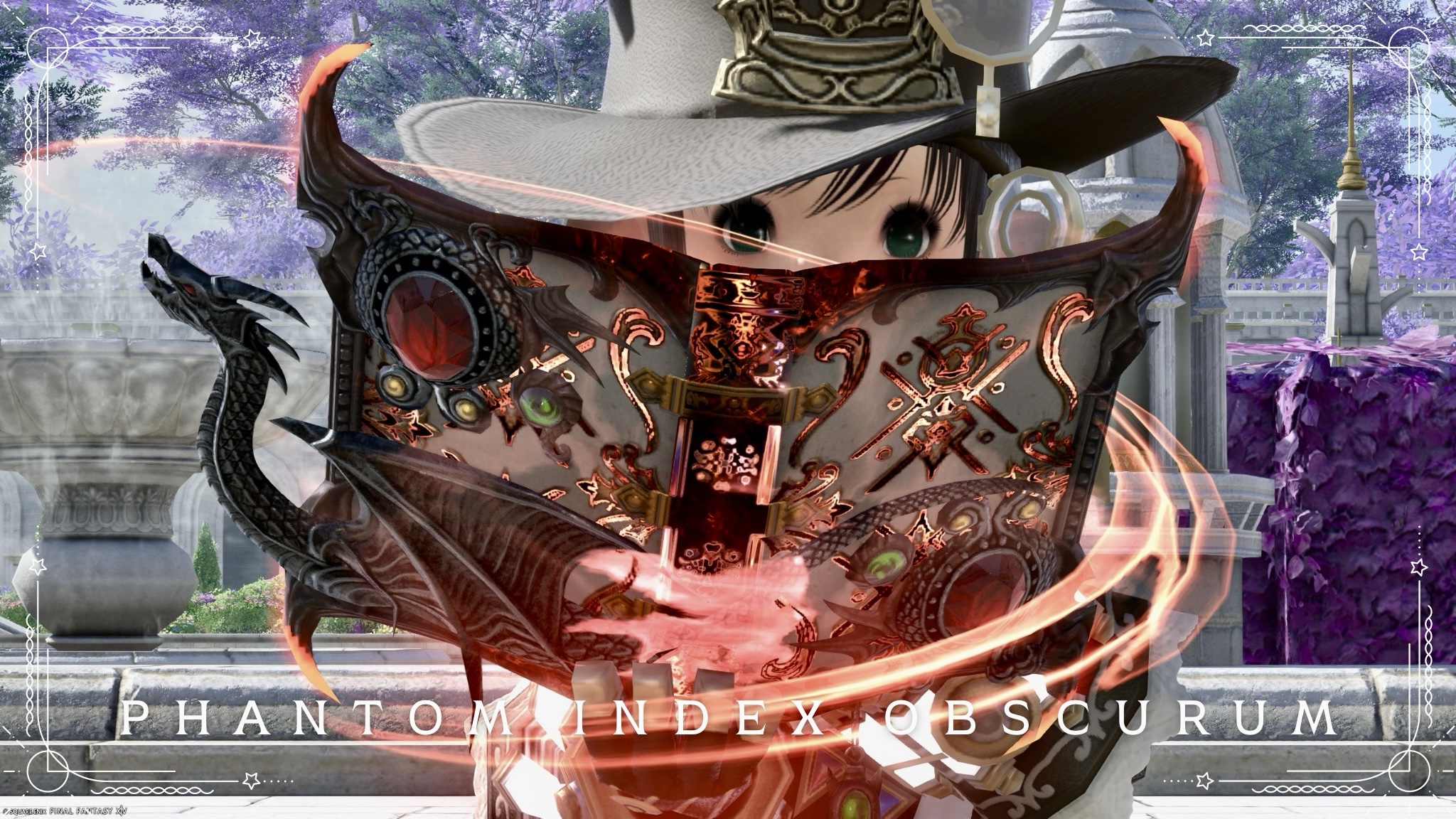 召喚士のファントムウェポン (PW) 第三形態・光るドラゴンと宝石の本『ファントムオブスキュラム・インデックス』 ララフェル FF14ブログ Norirow Note 24