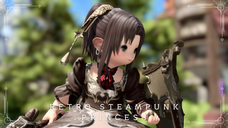 【ミラプリ】「レトロでスチームパンクな国のお姫様」コーデ（プリンセス衣装アレンジ） ララフェル FF14ブログ Norirow Note 79
