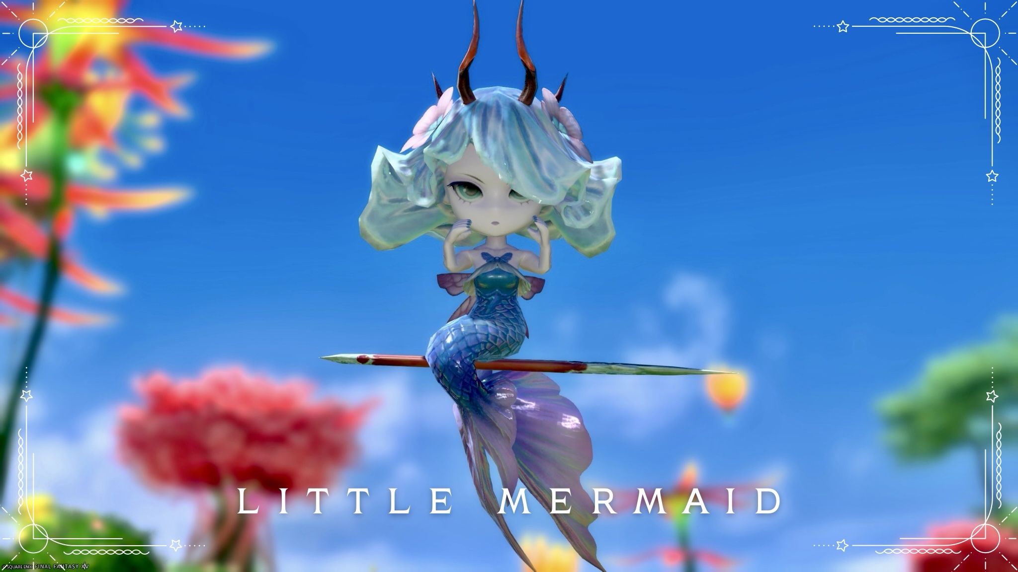 A very cute jellyfish? A minion of the mermaid princess "Little Mermaid" (Variant Dungeons The Merchant's Tale) Lalafell FF14 Blog Norirow Note 24