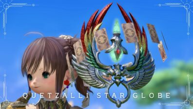 ラスタカラーな鳥の羽根の天球儀・占星術師武器『ケーツハリー・スターグローブ』 ララフェル FF14ブログ Norirow Note 22