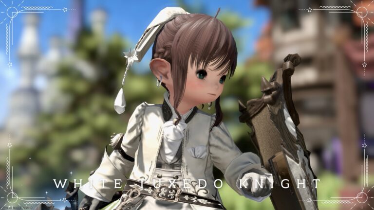 【ミラプリ】「白いタキシードの騎士様」コーデ - 裁縫師AF装備ララフェル女子アレンジ ララフェル FF14ブログ Norirow Note 42
