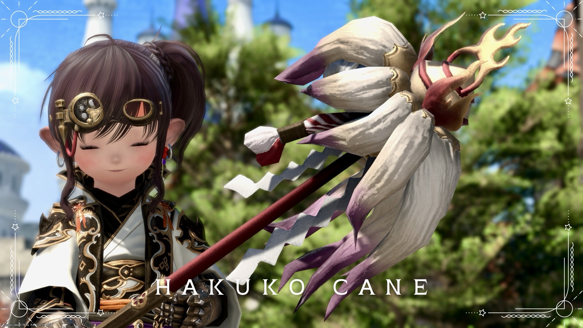 A Shinto Purification Wand? An Edo Firefighter’s Staff? The Japanese White Mage Arm “Hakuko Cane” Lalafell FF14 Blog Norirow Note 24