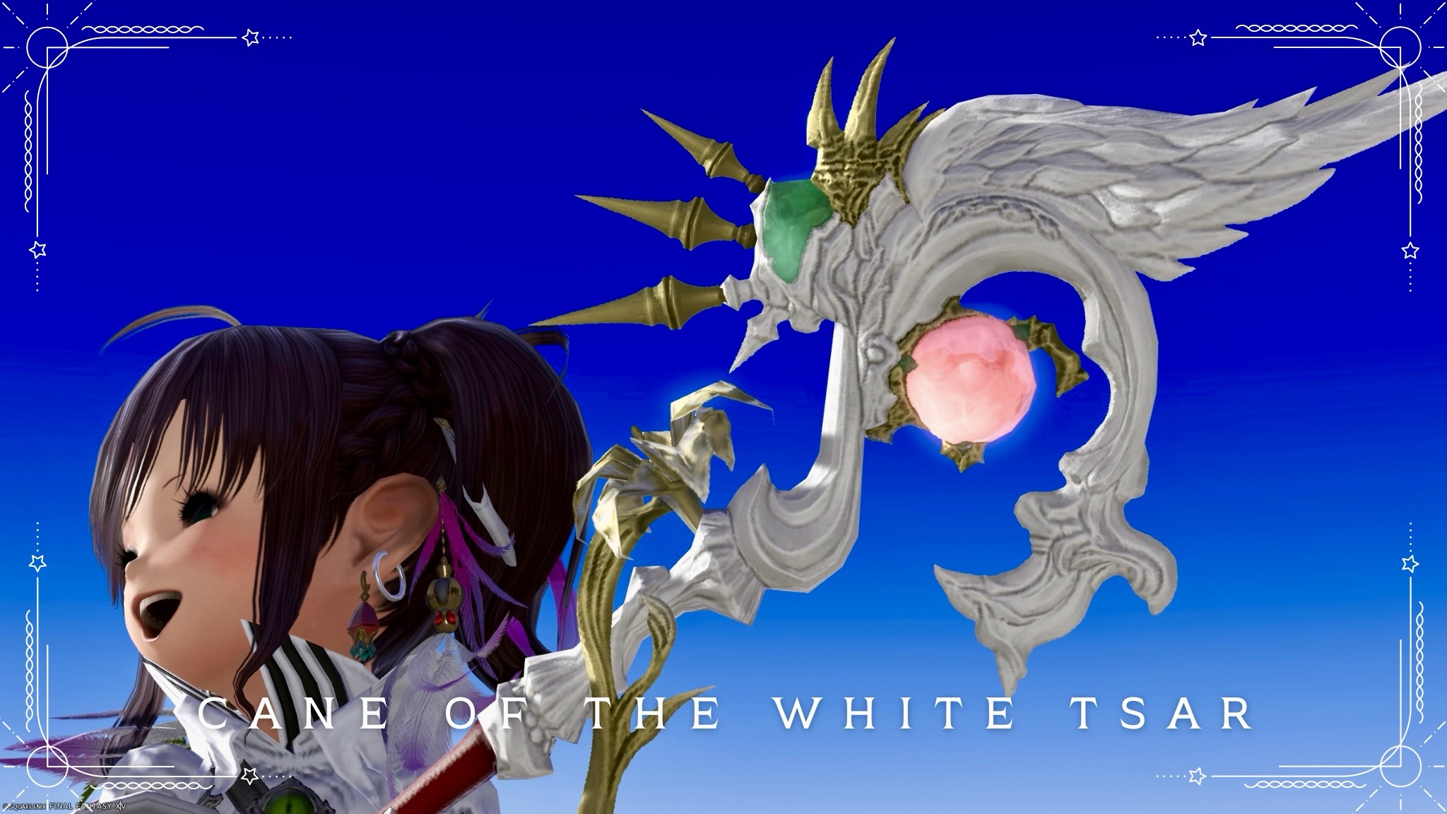 White Beast of Divinity, Fallen from Grace — White Mage Anima Weapon (AW) Stage 5 “Cane of the White Tsar” Lalafell FF14 Blog Norirow Note 24