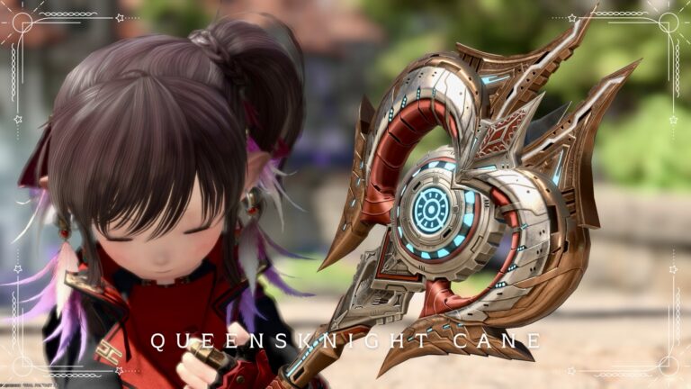 White Mage Weapon from Recollection (Extreme) — A Robot's Heart!? The Staff "Queensknight Cane" Lalafell FF14 Blog Norirow Note 29