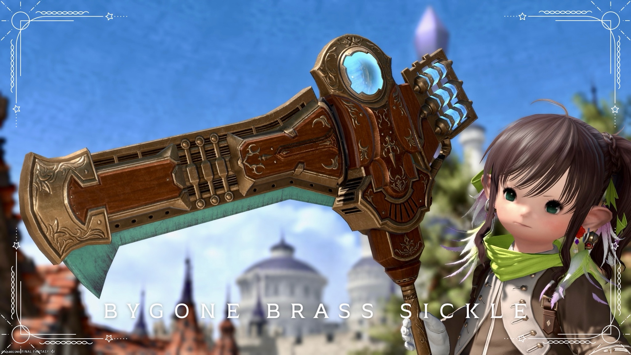 木製スチームパンクのクラシックな真空管大鎌・リーパー武器『キングダムブラス・シックル』 ララフェル FF14ブログ Norirow Note 28