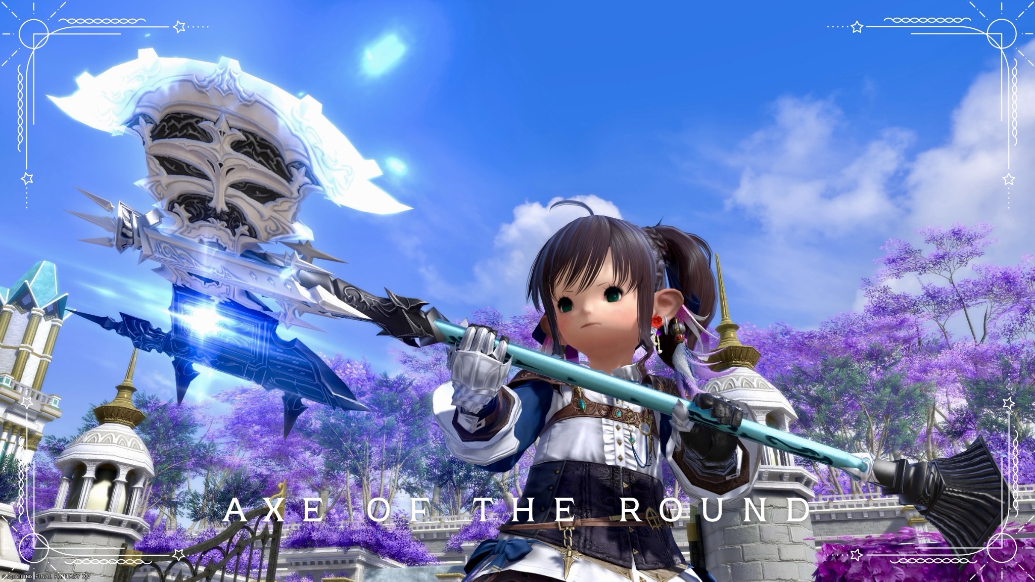キラキラ光る美麗な神聖斧・ナイツ・オブ・ラウンドの戦士武器『アクス・オブ・ラウンド』 ララフェル FF14ブログ Norirow Note 34