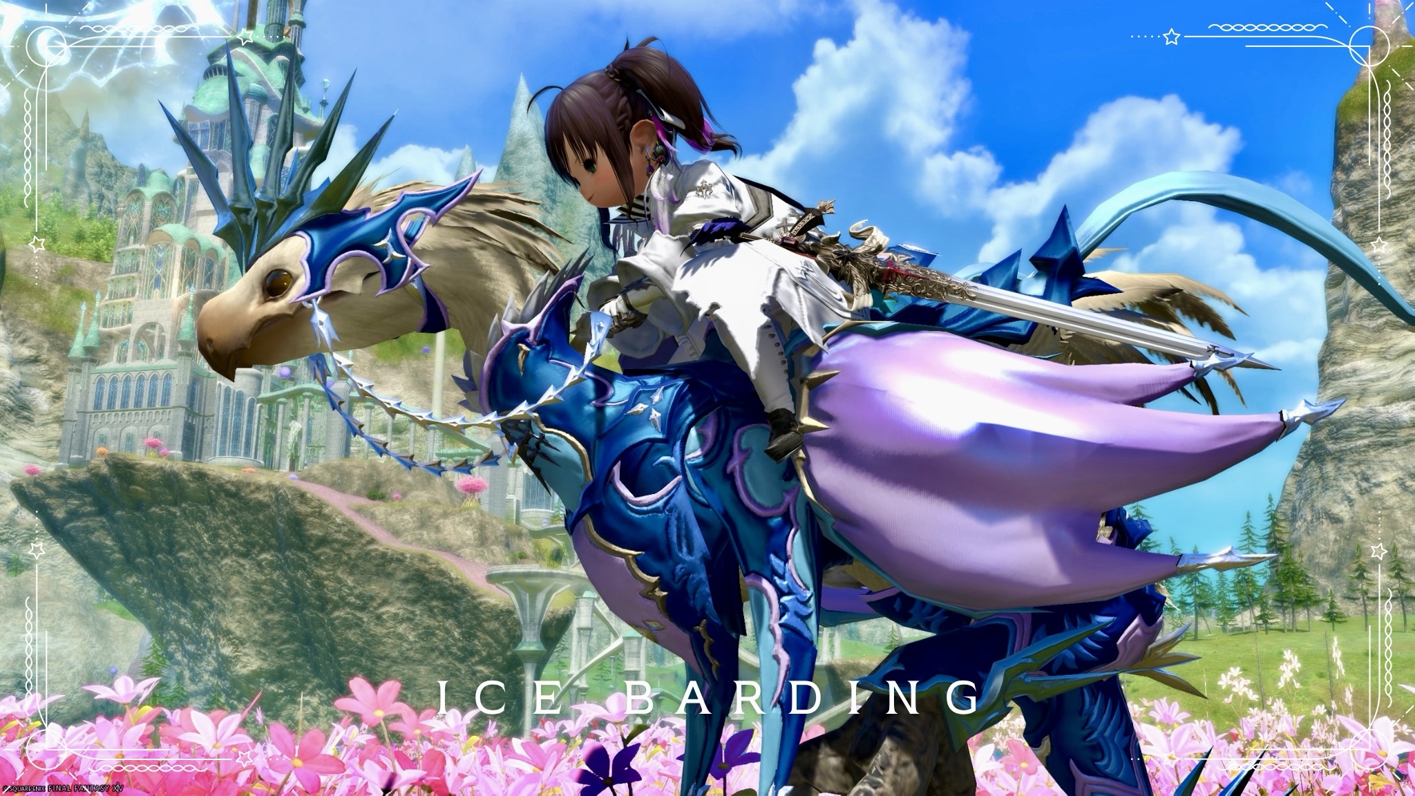 氷の女王の蒼く美麗なチョコボ装甲『シヴァ・バード』 ララフェル FF14ブログ Norirow Note 27