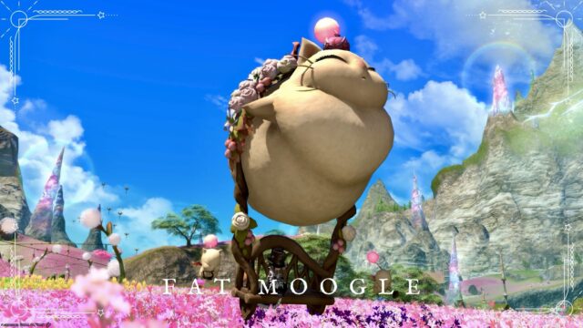 Une grande, grande monture Mog à deux places avec sa mignonne balançoire en bois – Le « Gros Mog » Lalafell FF14 Blog Norirow Note 17