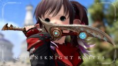 L'arme de Ninja du Sanctuaire du Serment (extrême) : une paire de lames mécaniques électrifiées, « Couteaux des Amazones » Lalafell FF14 Blog Norirow Note 38