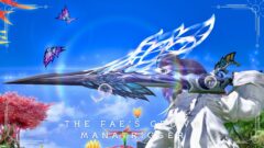 Des papillons volettent autour de cette arme lumineuse de Pistosabreur de Titania : « Managâchette du Monarque féérique » Lalafell FF14 Blog Norirow Note 41