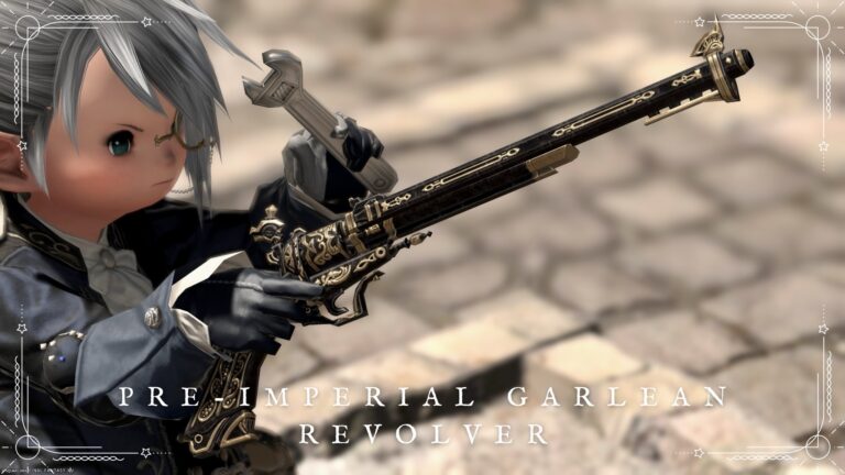 Le pistolet favori d'Emet-Selch, une arme antique et raffinée au long canon : « Revolver de la barque fantôme » Lalafell FF14 Blog Norirow Note 25