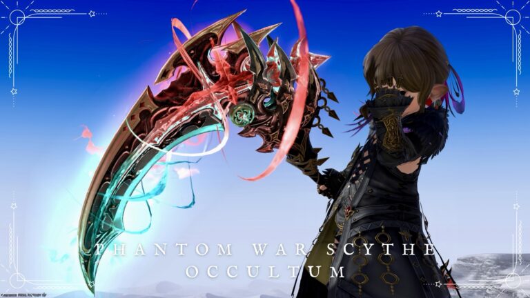 Reaper's Phantom Weapon (PW) Final Stage — Glowing Magma Warscythe 'Phantom War Scythe Occultum' Lalafell FF14 Blog Norirow Note 34
