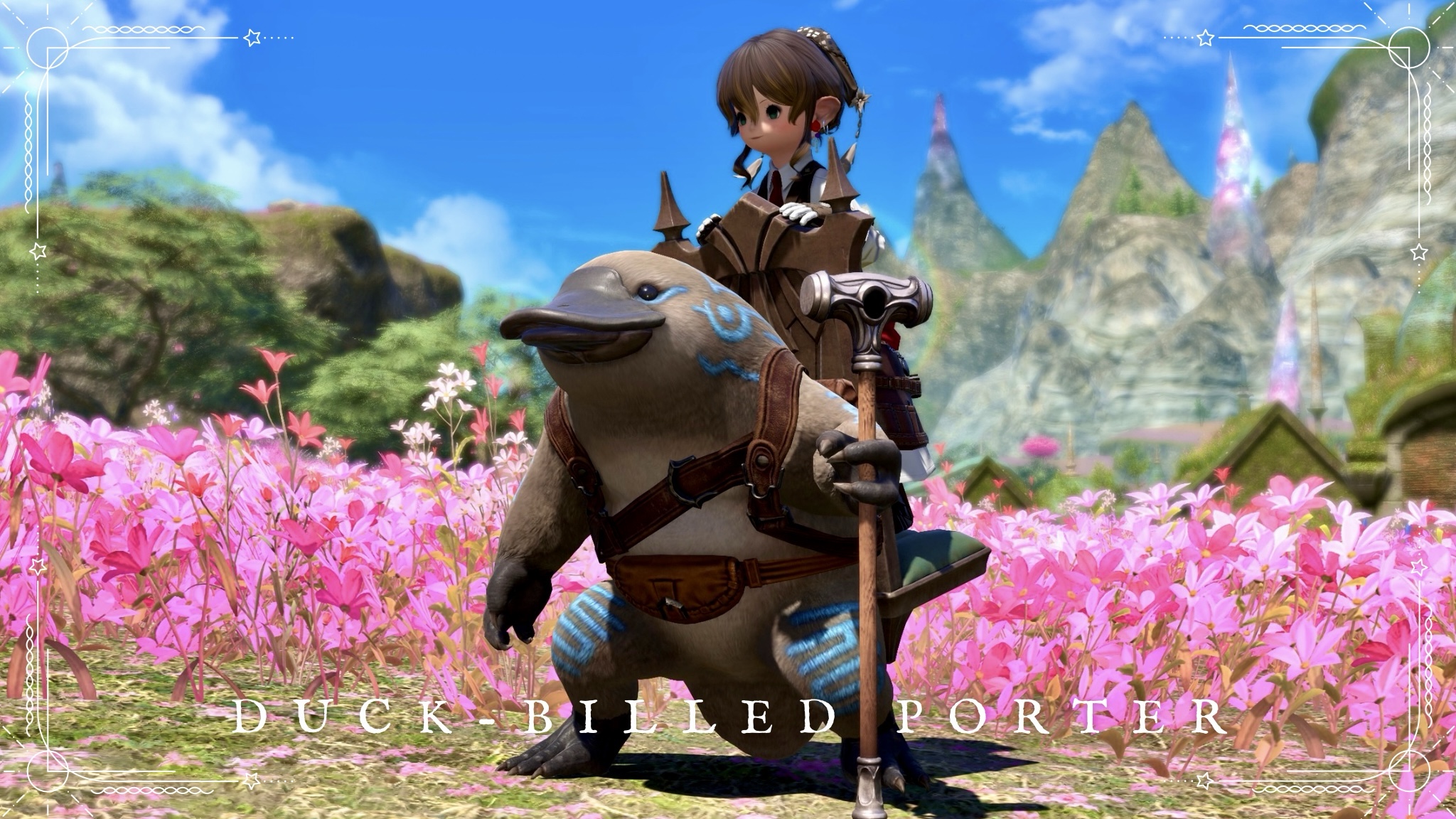 可愛いカモノハシちゃんが背中の椅子で運んでくれるマウント『ダックポーター』 (クレセントアイル北征編) ララフェル FF14ブログ Norirow Note 28